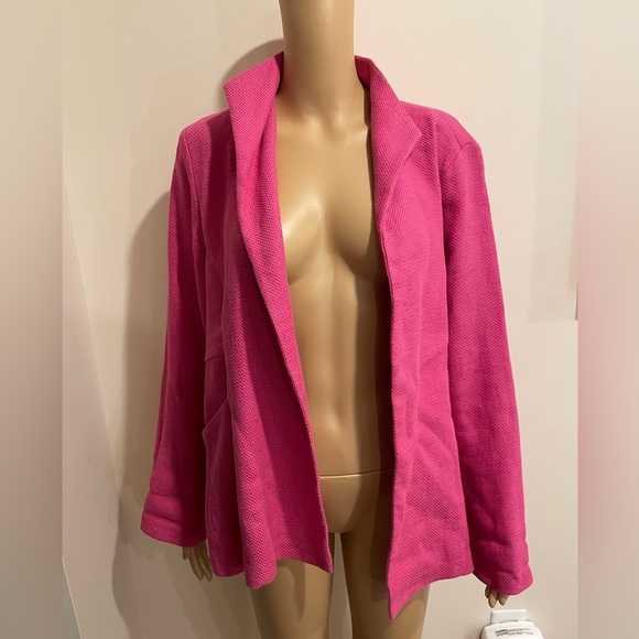Eileen Fisher Jackets & Blazers - Hot pink Eileen Fisher linen blend blazer